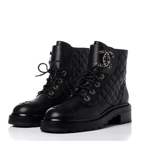 Chanel lambskin boots